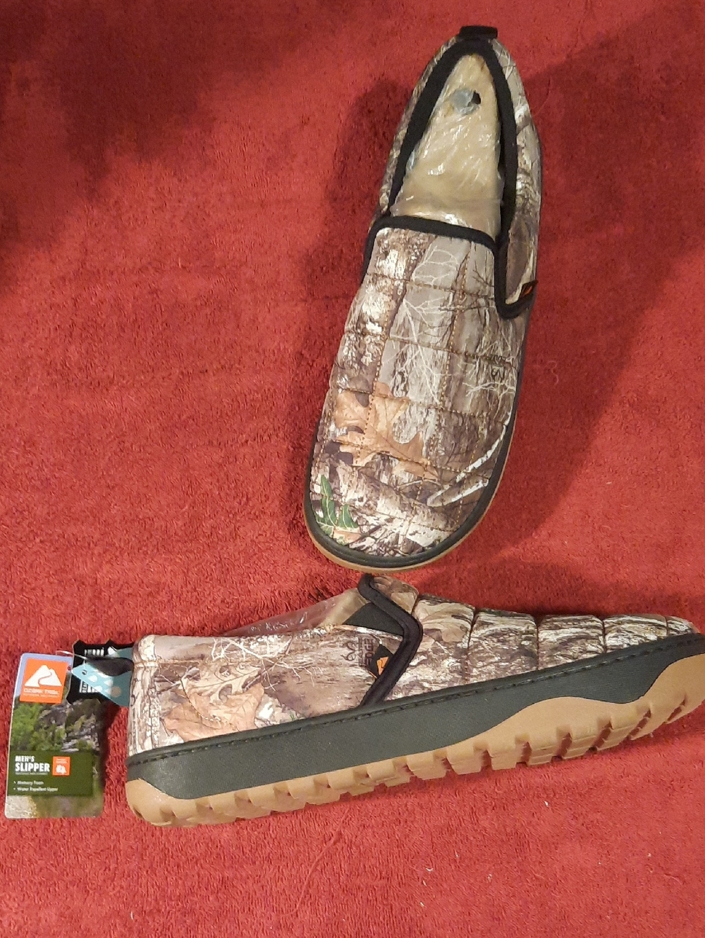 Mens Ozark Trail Brown Camo Slip-On Loafers